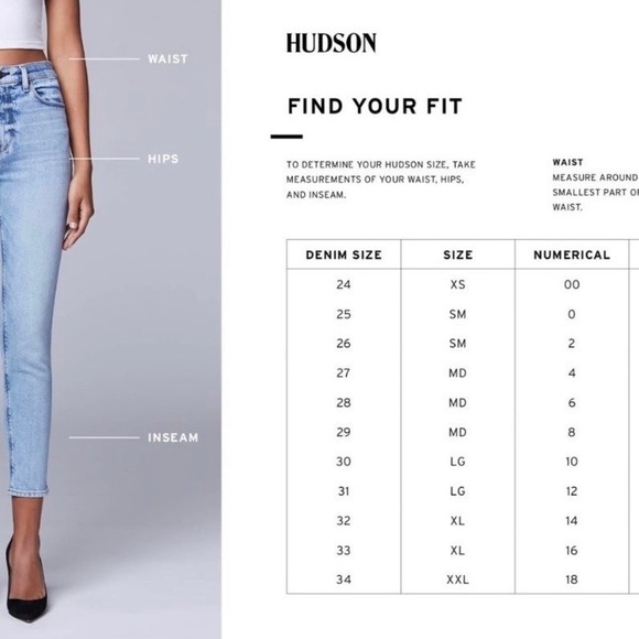 Hudson 26 (US 2) Zoeey High Rise Straight Crop Stretch Distressed Womens Jeans - Picture 10 of 14